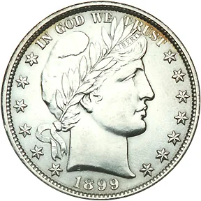 Barber half dollar, obverse