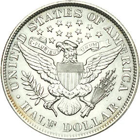 Barber half dollar, reverse