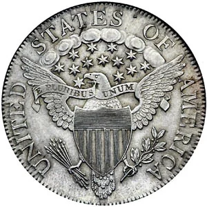 Draped Bust half dollar, reverse