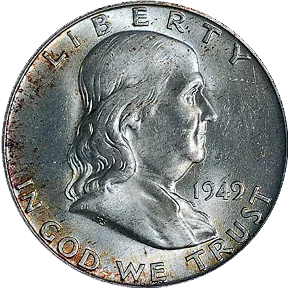Franklin half dollar, obverse