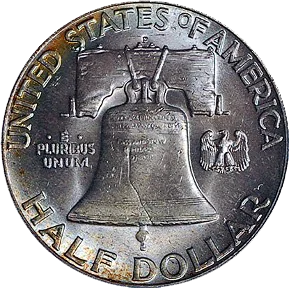 Franklin half dollar, reverse