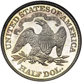 Seated Liberty half dollar, reverse